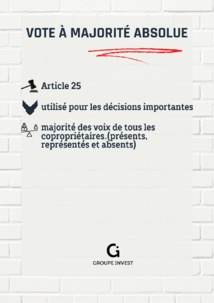 Vote à la majorité absolue en copropriété Vote à la majorité absolue en copropriété