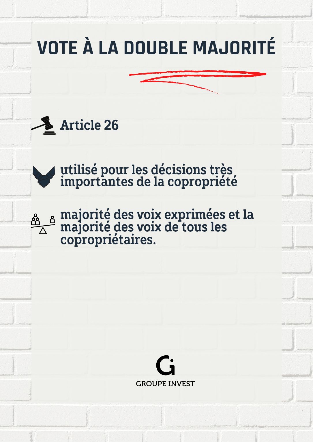 Vote à la double majorité en corpropriété