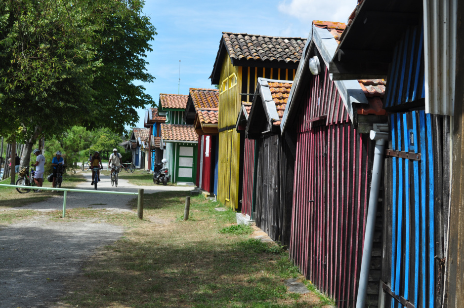 Cabanes colorées du port de Biganos