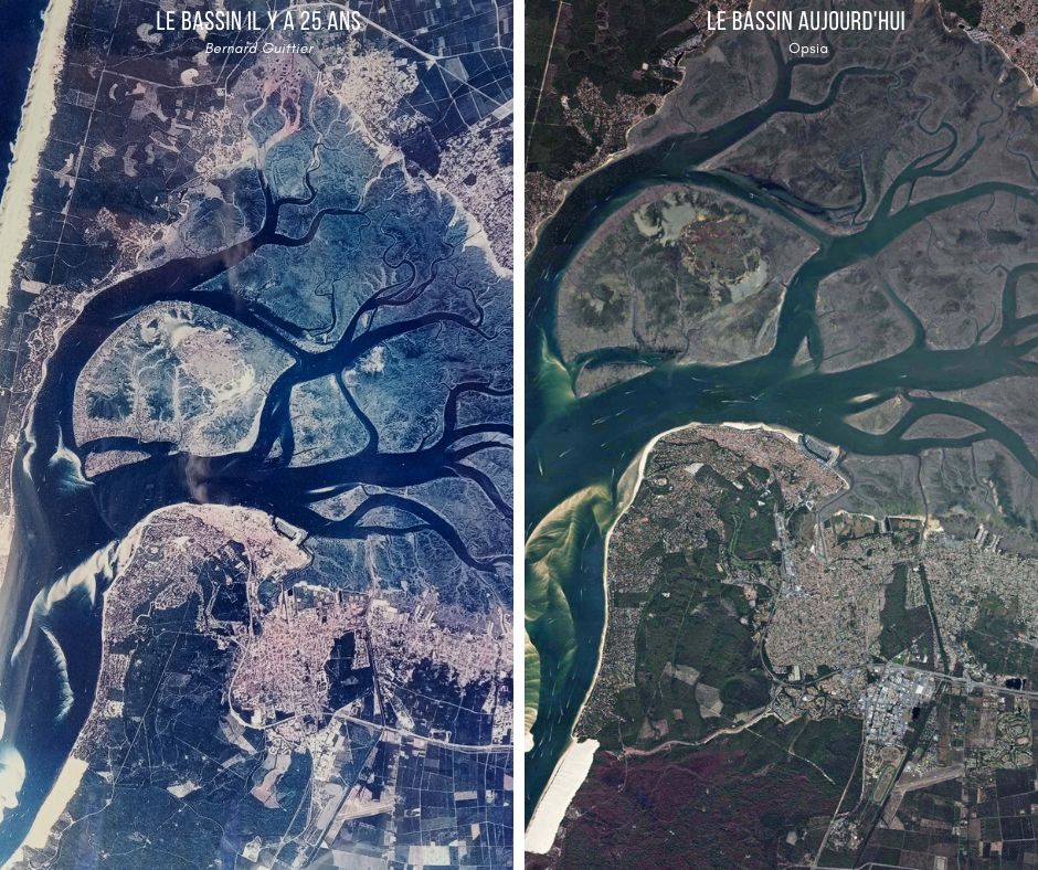 Carte aérienne du bassin d'Arcachon de 2022 Carte aérienne du bassin d'Arcachon de 2022