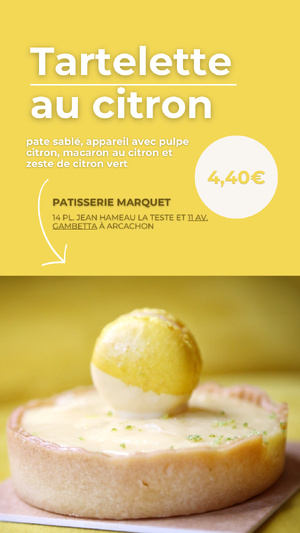 Tartelette au citron de chez Marquet