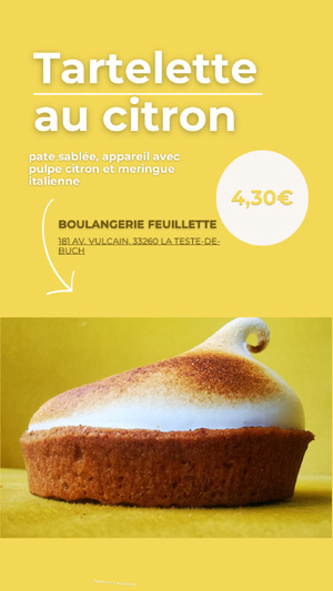 Tartelette au citron de la boulangerie Feuillette Tartelette au citron de la boulangerie Feuillette