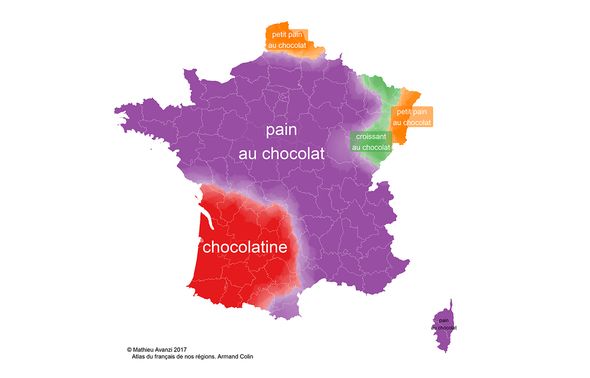 Il y a d'autres termes que chocolatine ou pain au chocolat pour désigner la viennoiserie de la discorde. - Mathieu Avanzi / Armand Colin Il y a d'autres termes que chocolatine ou pain au chocolat pour désigner la viennoiserie de la discorde. - Mathieu Avanzi / Armand Colin