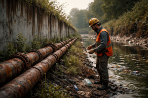 Illustration des problèmes d’assainissement sur la bassin d’Arcachon @ ia Illustration des problèmes d’assainissement sur la bassin d’Arcachon @ ia