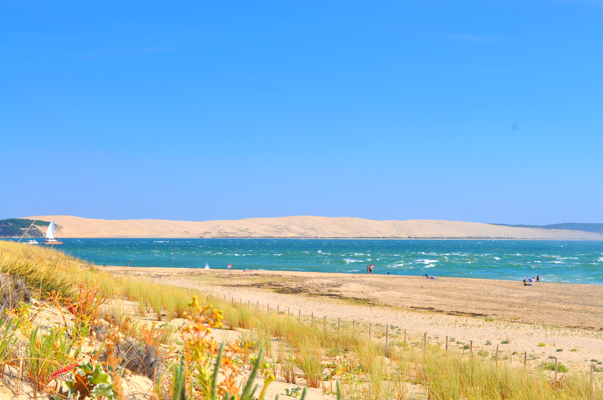 Vue sur la dune du Pilat depuis la pointe du Cap Ferret