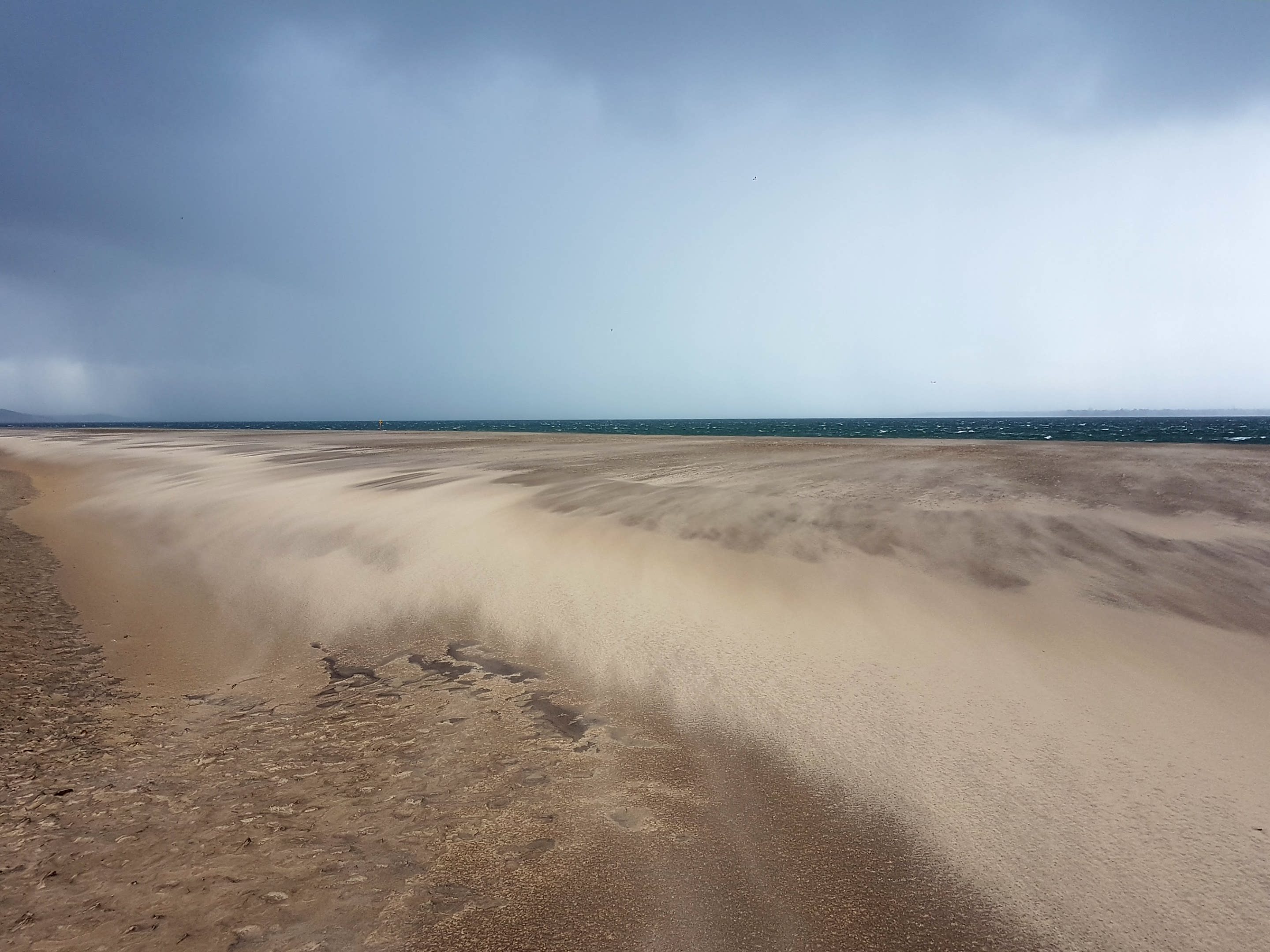 plage d'arcachon sous tempête