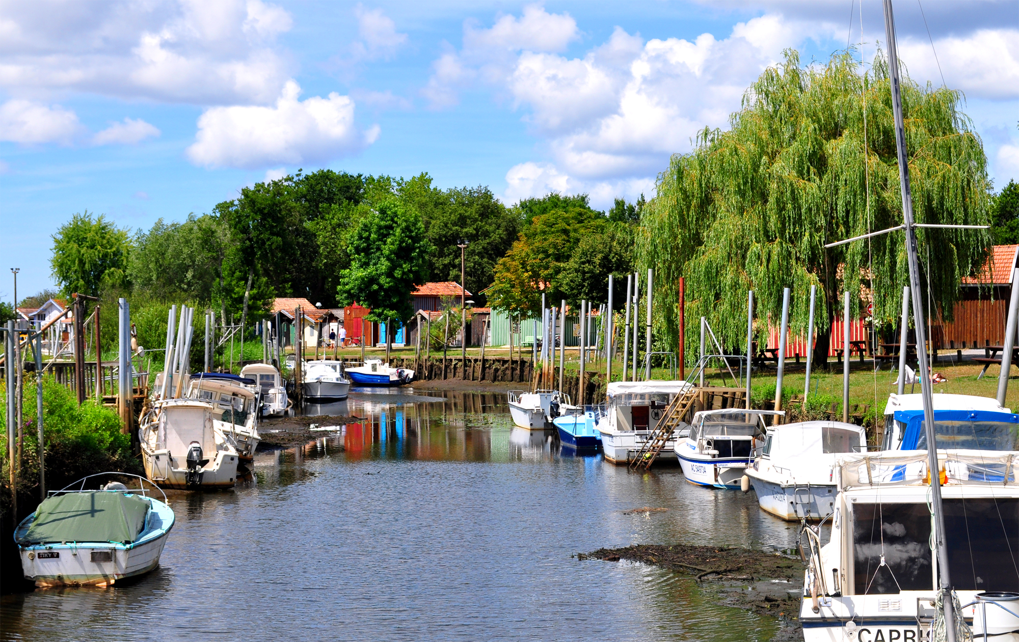 Port de Biganos en eau