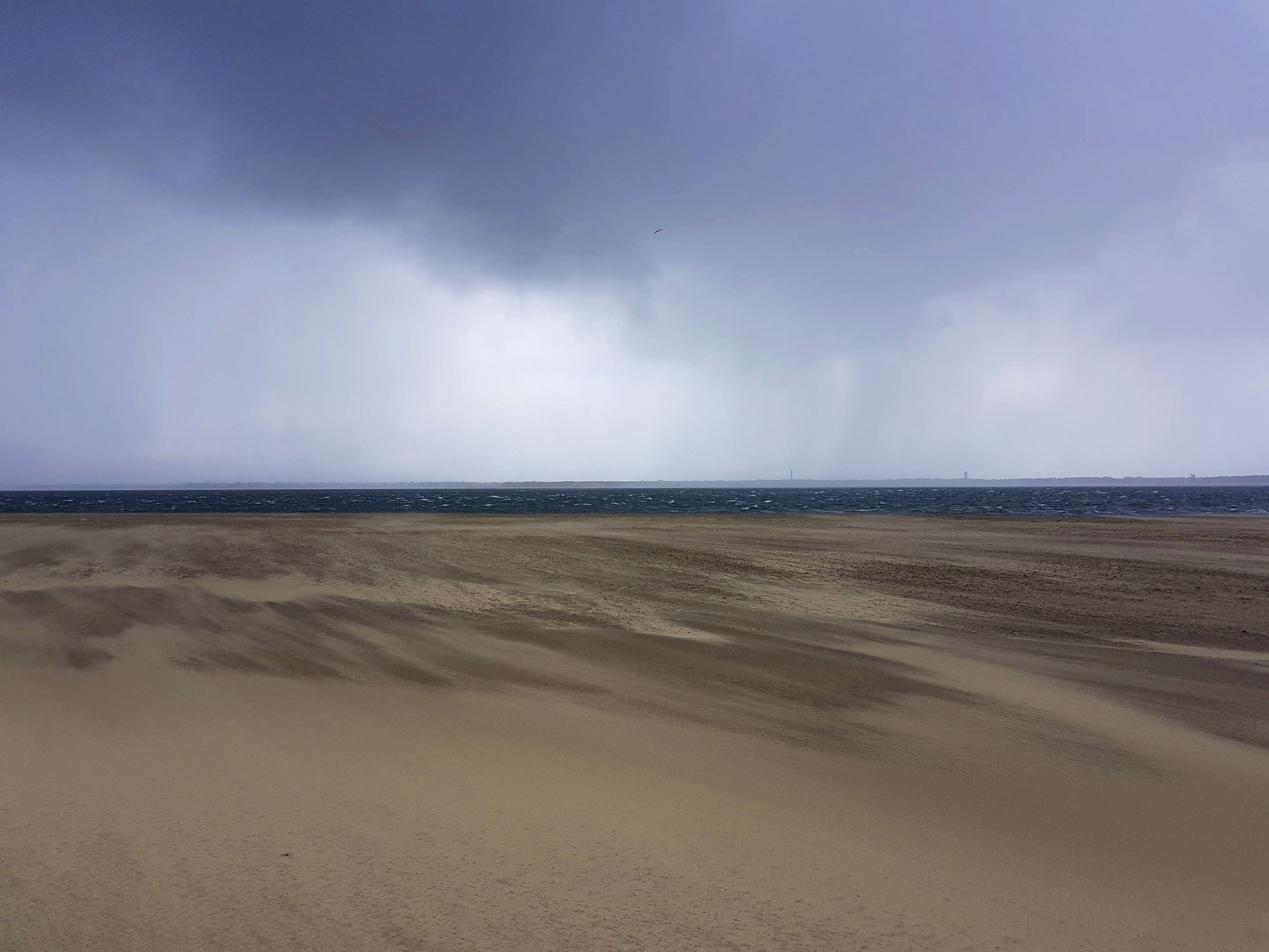 Plage à Arcachon et mauvais temps