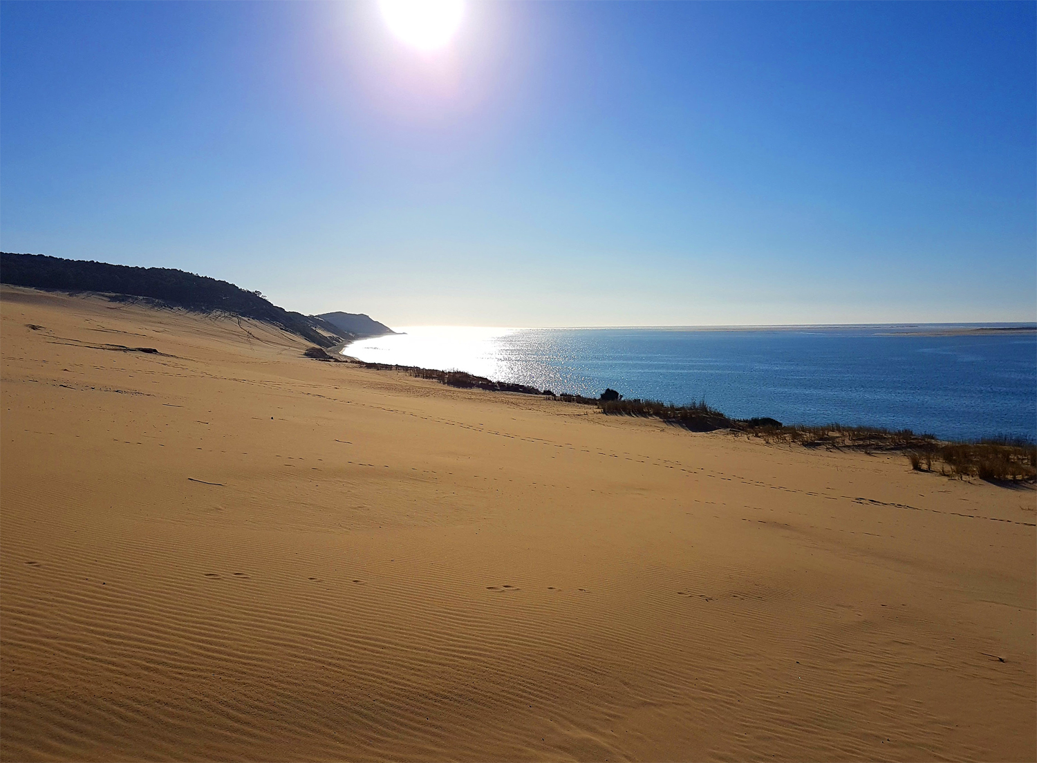 Marcher sur la dune du Pilat vierge de pas