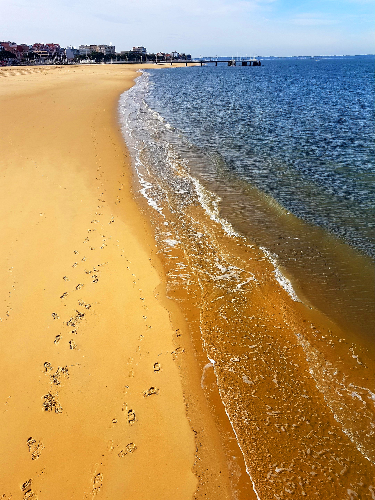 Longue plage à Arcachon