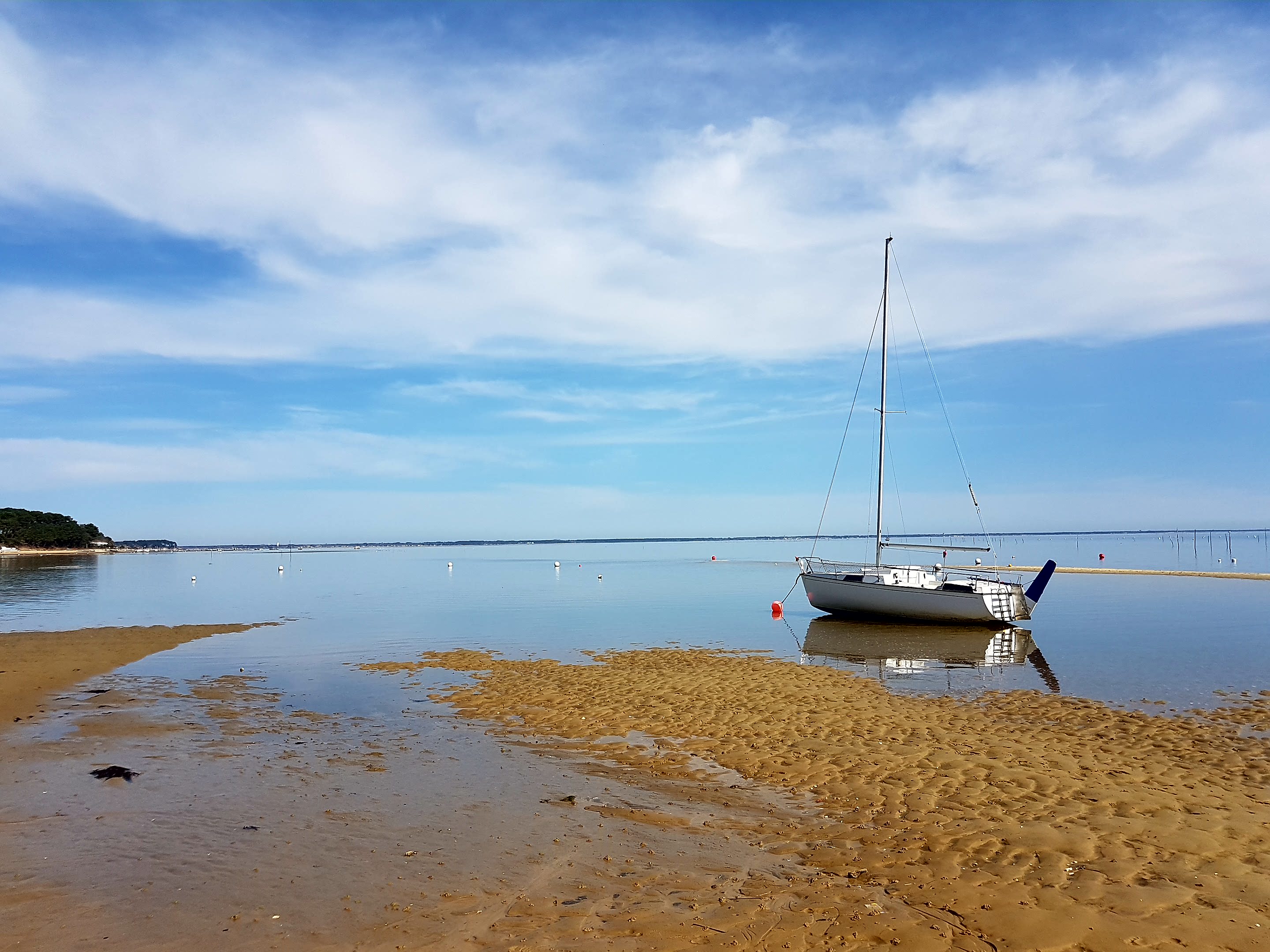 Quand le bassin d' Arcachon se fait lac