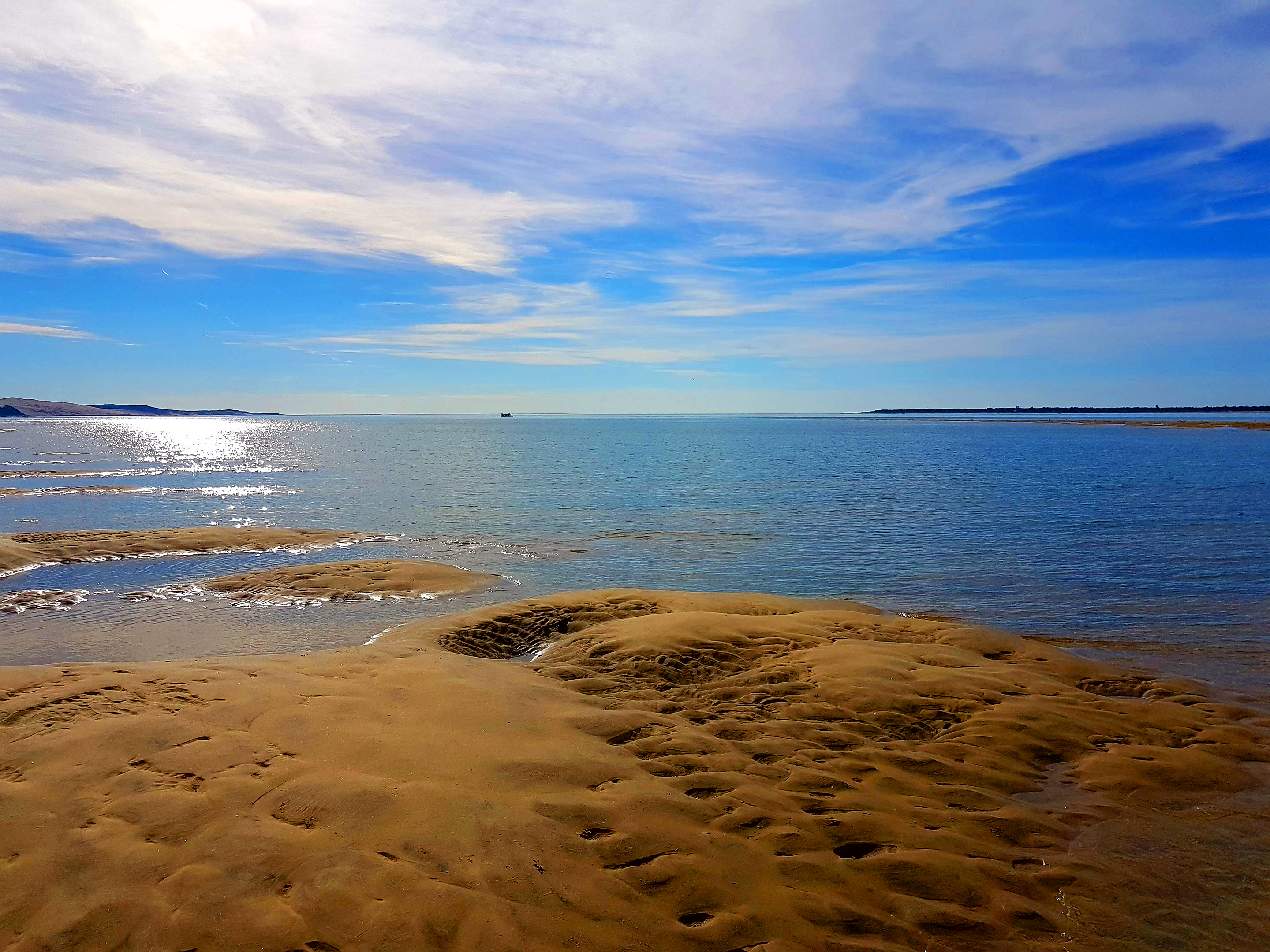 La dune vue depuis le banc de sable de Pereire