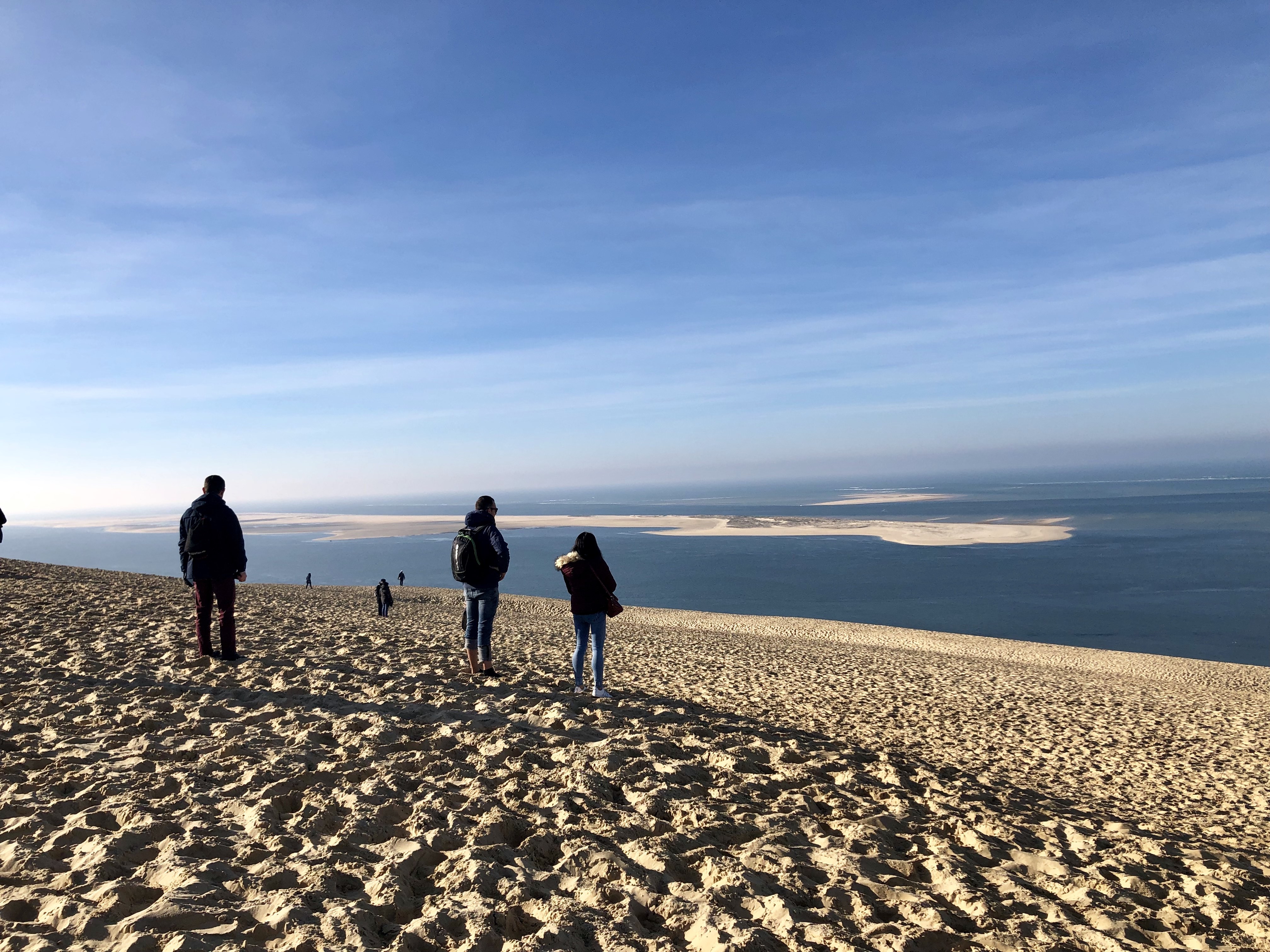 Vue de la Dune du Pilat vers Le banc d'Arguin