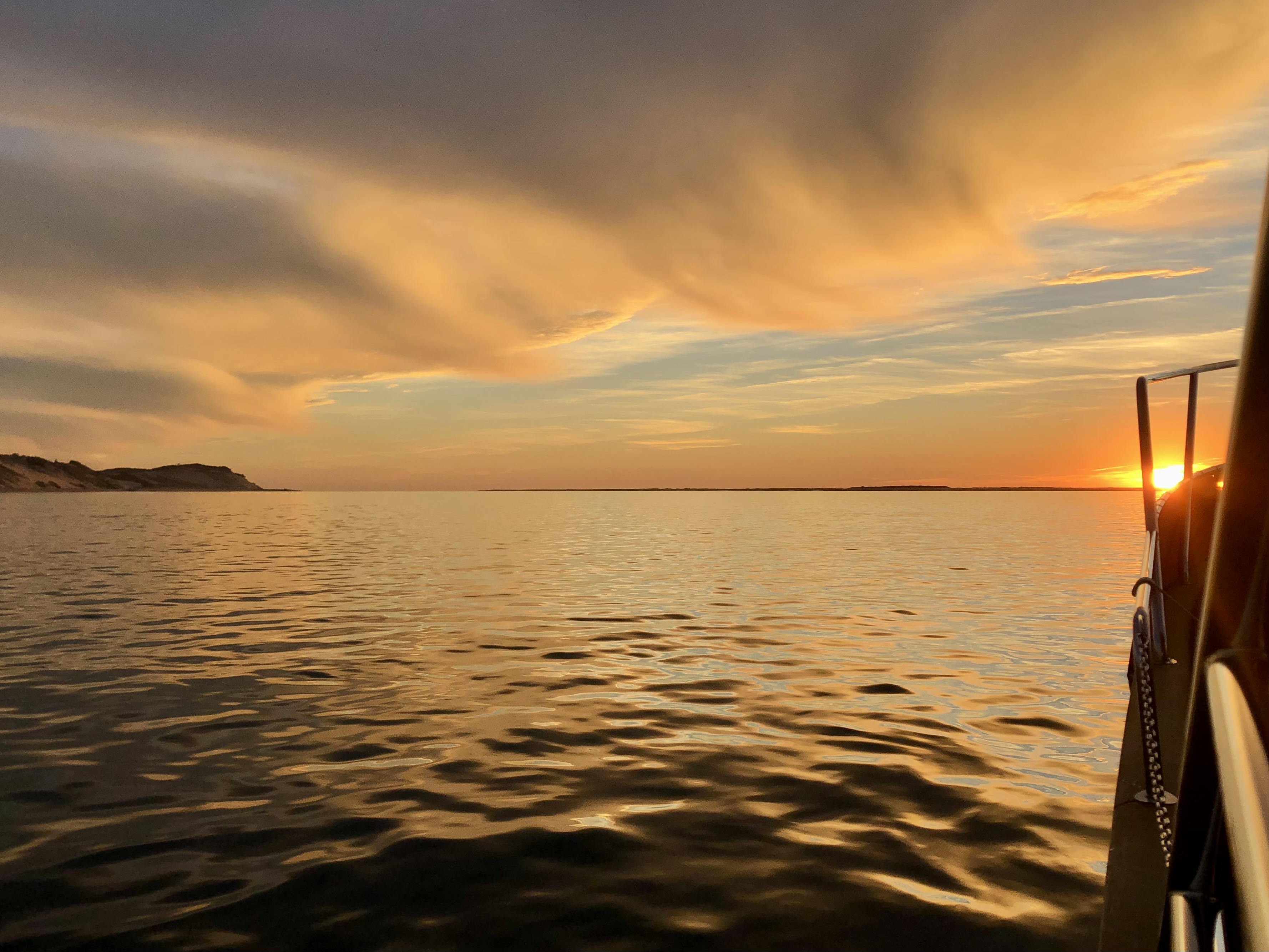Coucher de soleil sur le bassin d’Arcachon en septembre