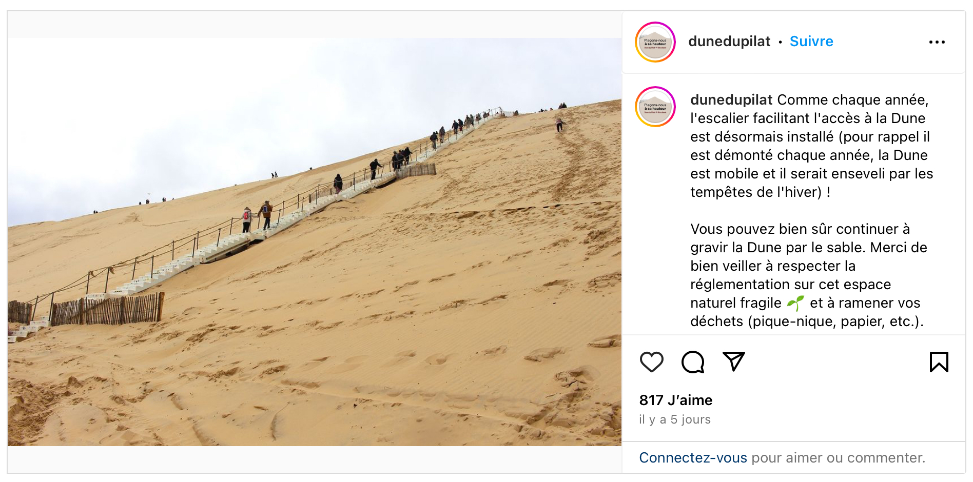 Escalier dune du Pilat 2024