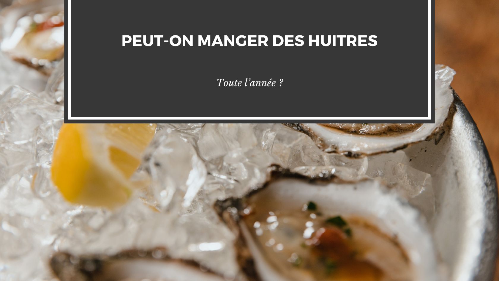 Peut-on manger des huîtres toute l’année ?