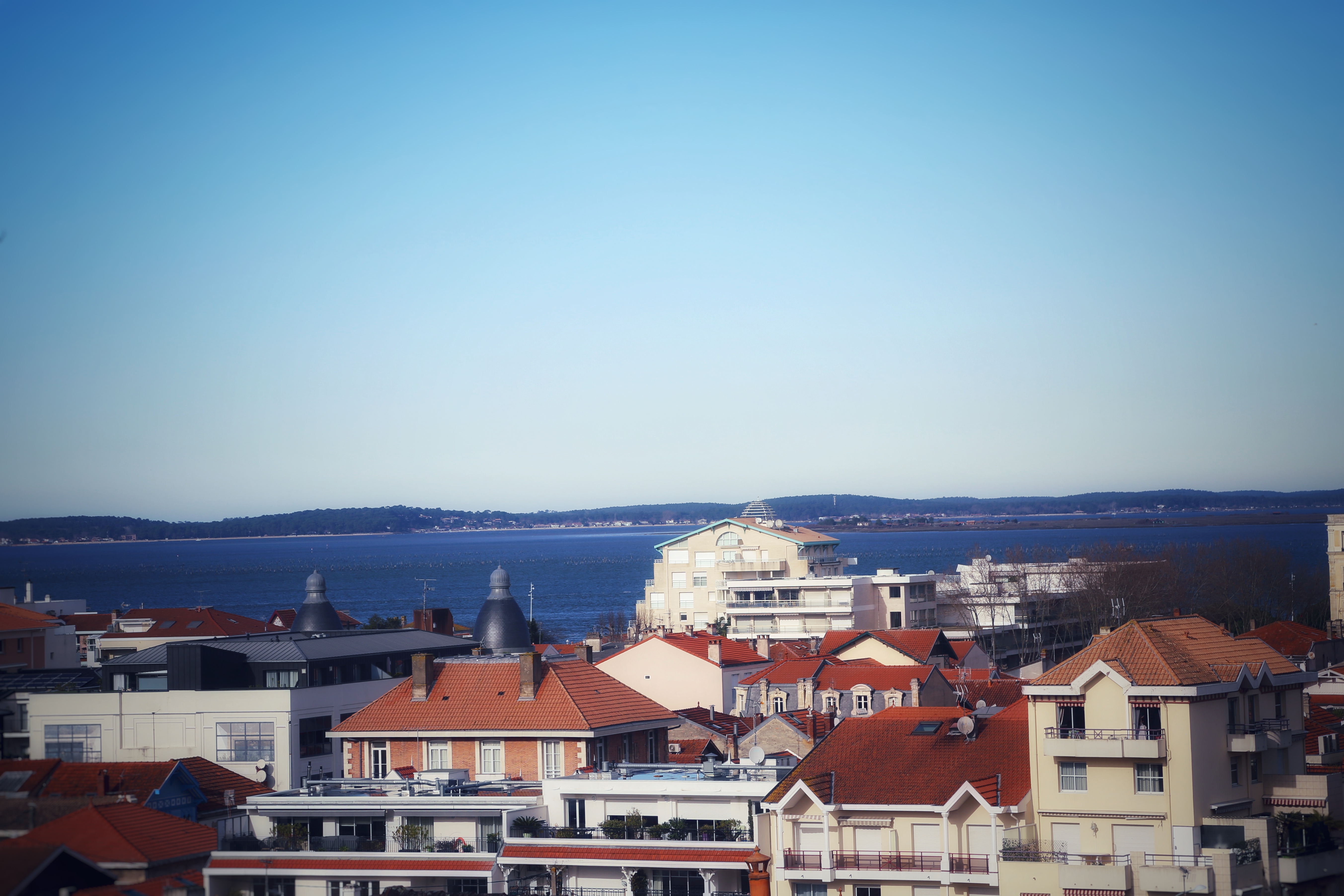 Vue sur le bassin d’arcachon depuis le parc mauresque