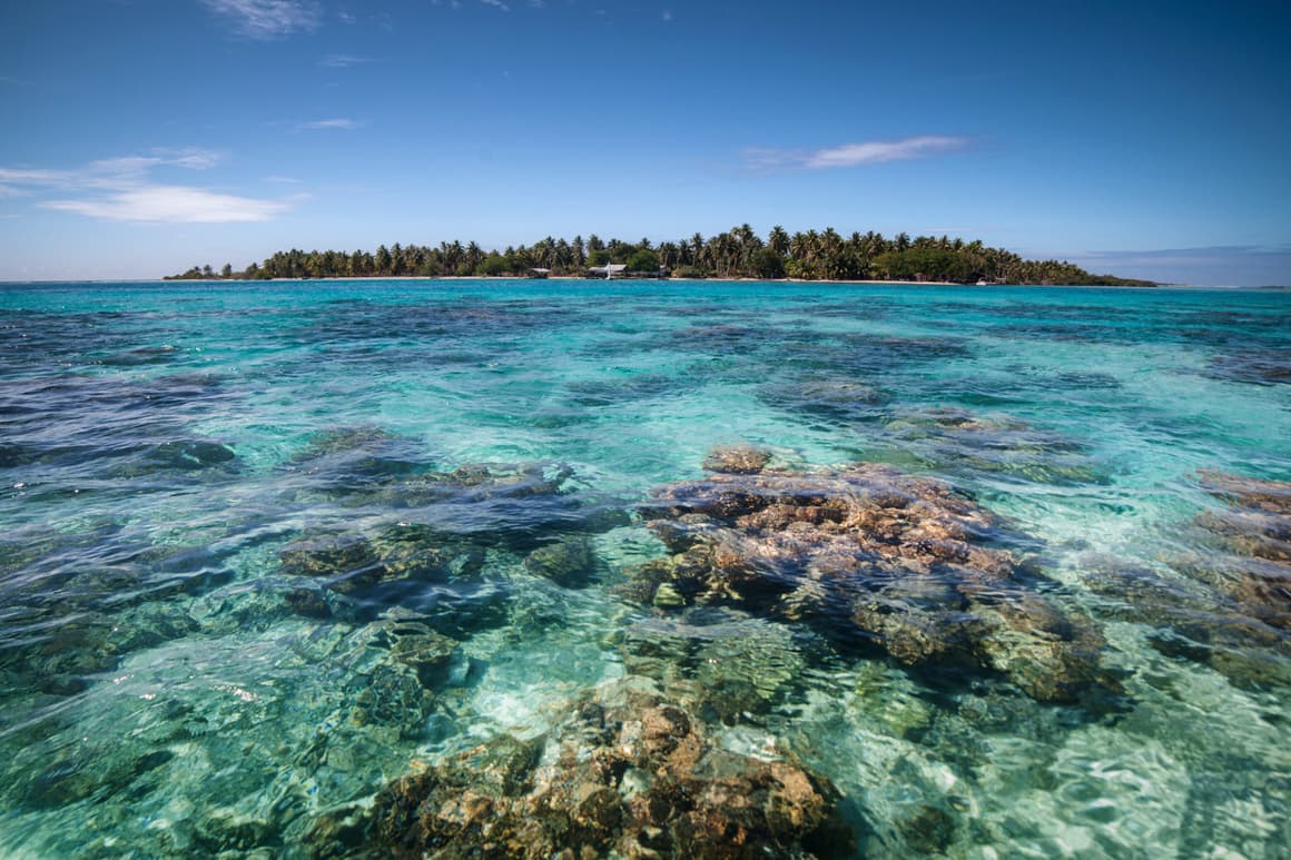 L'atoll de Toau, à Fakarava, dans l'archipel des Tuamotu en Polynésie française, le 14 octobre 2015. © GREGORY BOISSY / AFP