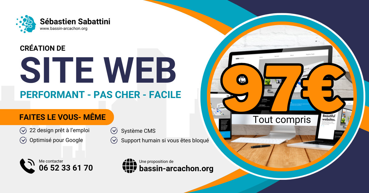 Création de site Internet, pas cher sur le bassin d’Arcachon