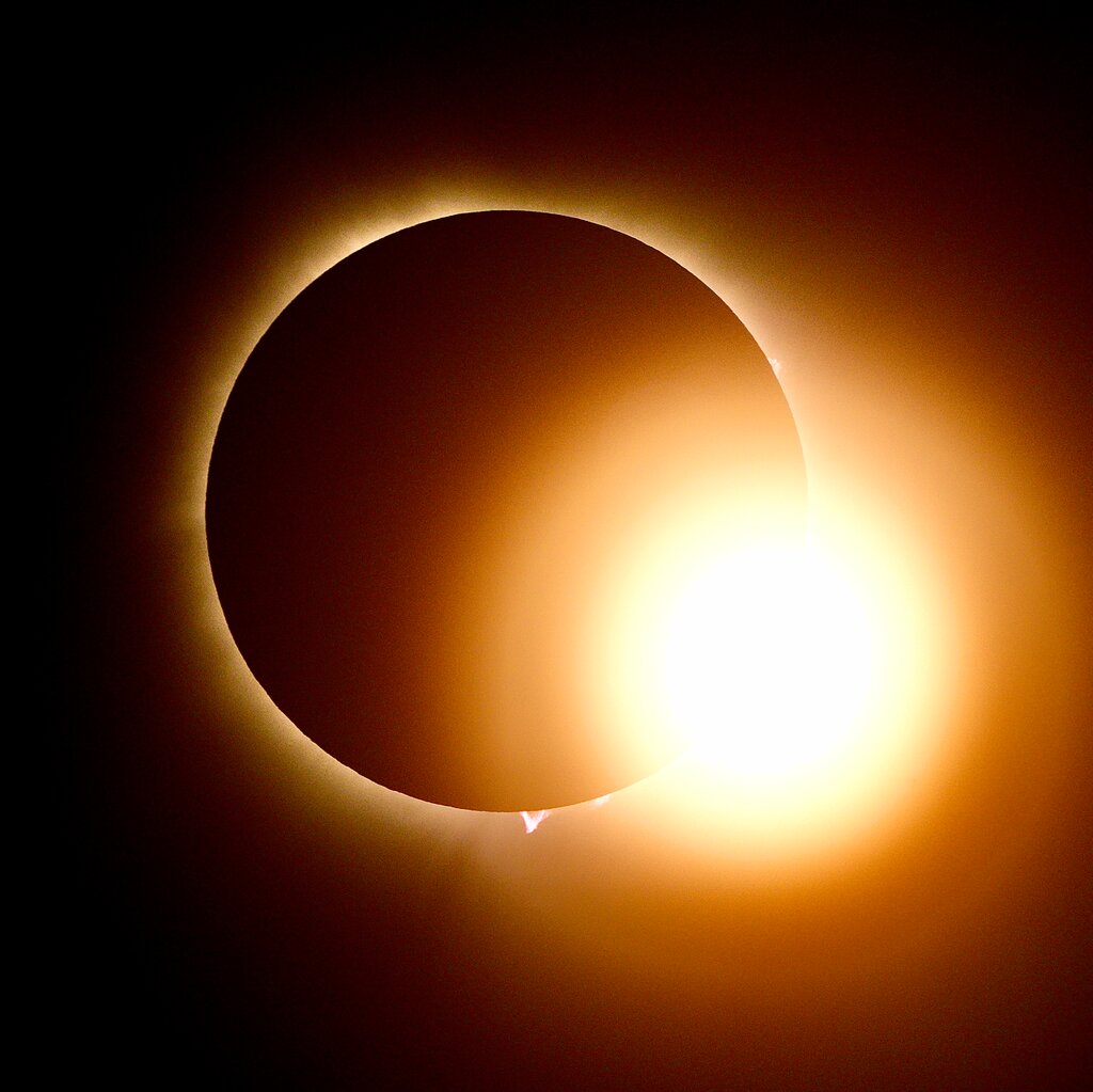 Photo prise en 2024 lors de cette éclipse totale du soleil