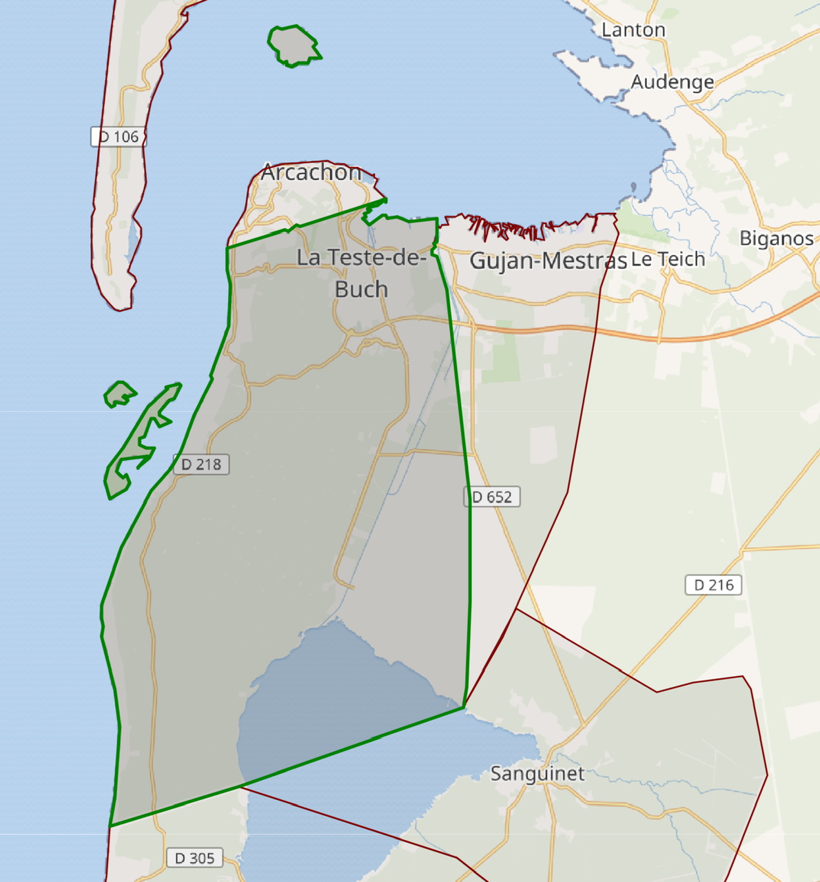 Carte de la teste de Buch Carte de la teste de Buch