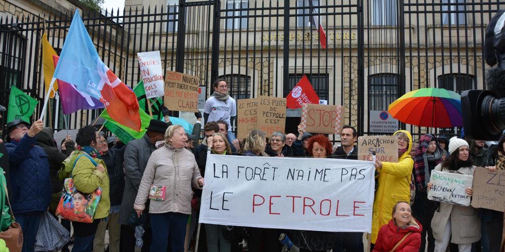 Contestation contre puits pétrole sur le bassin d’Arcachon @ Sabine Menet