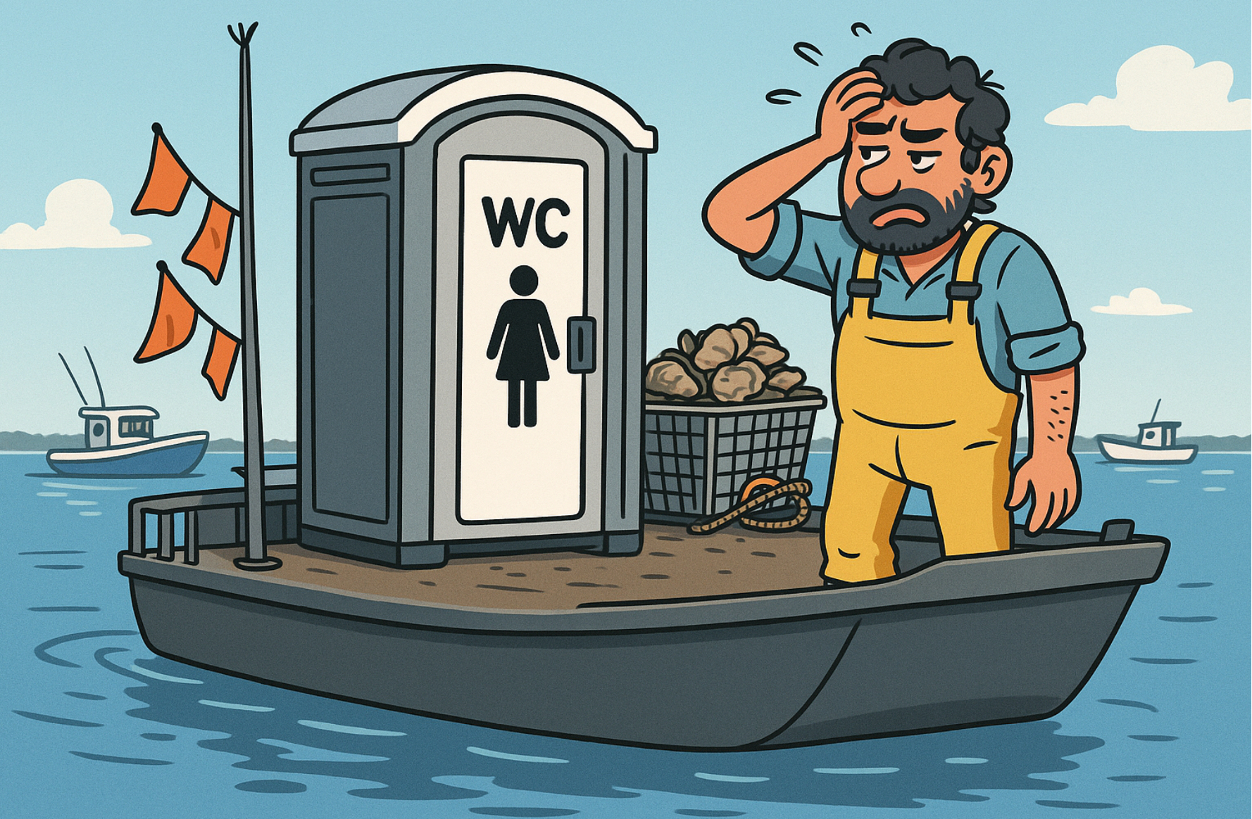 Les toilettes (wc) obligatoires à bord de bateau pro du bassin d’Arcachon crées la polémique