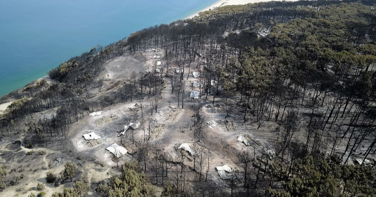 Le bassin sous les flammes de 2022