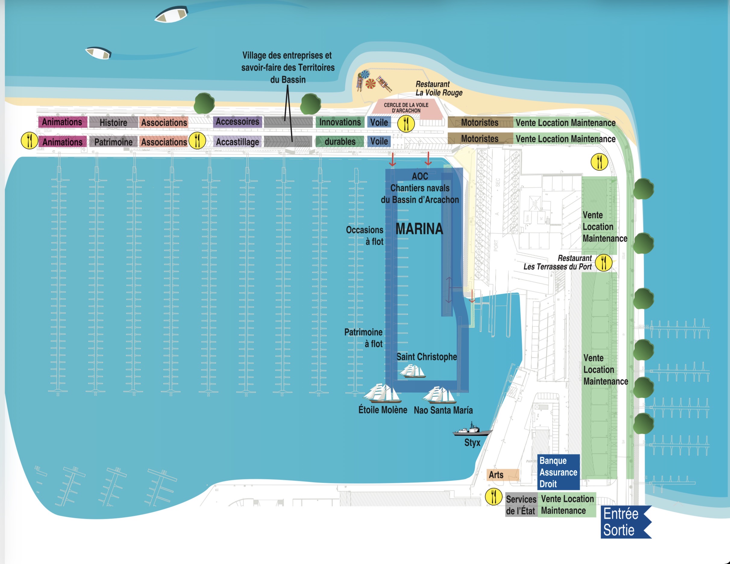Plan du salon nautique d’ARCACHON 2026