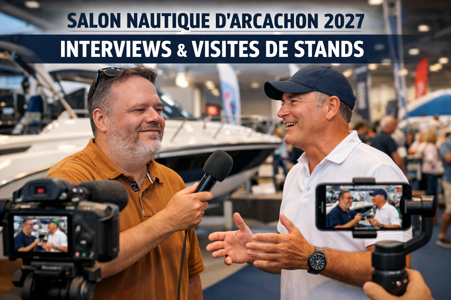 Se faire interviewer comme exposant au salon nautique d’Arcachon 2027