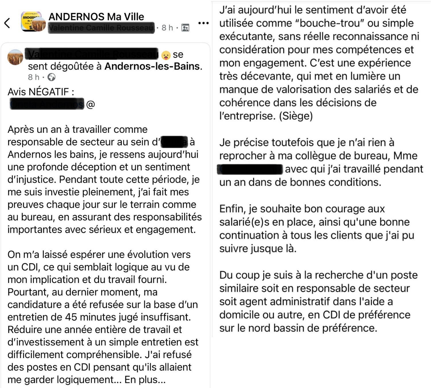 ANDERNOS : une femme a osé briser la règle du silence