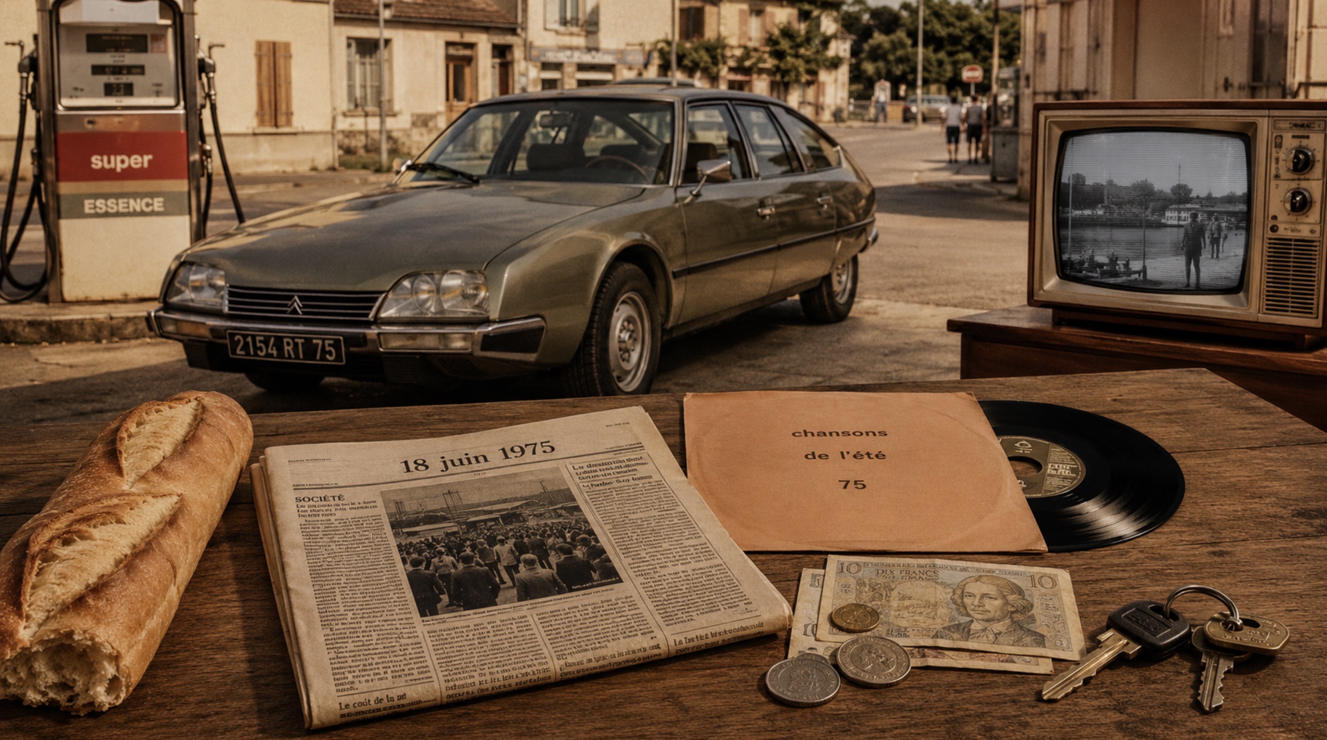 La France en 1975 (photos assemblées avec IA)