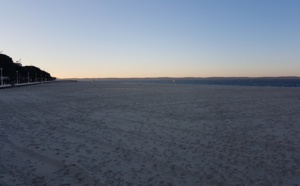 Vidéo de la plage d' Arcachon au coucher de soleil