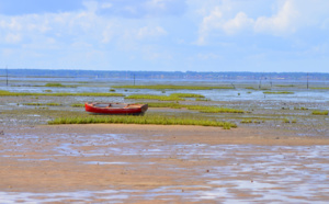 Taussat et vue sur marée basse