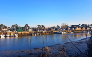 Vue depuis le Port de la Hume à Gujan-Mestras