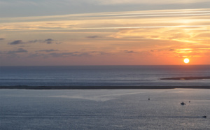 Vidéo d'une dune de Pilat et coucher de soleil