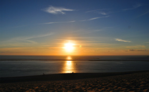 Voir le coucher du soleil du haut de la dune du Pilat