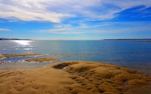 La dune vue depuis le banc de sable de Pereire