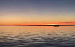 Soleil couché sur le bassin d' Arcachon