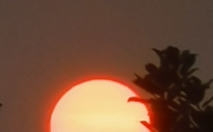 Soleil rouge sur le bassin d’Arcachon