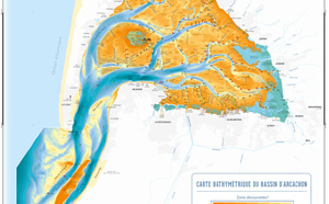 La carte sous-marine du bassin d’Arcachon