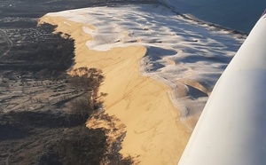La dune du Pilat sous le gel