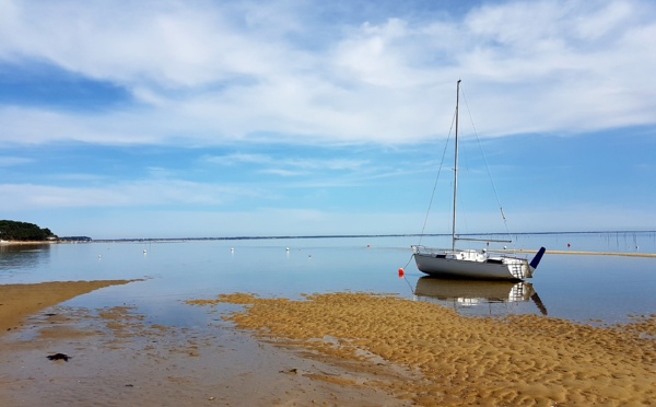 Quand le bassin d' Arcachon se fait lac