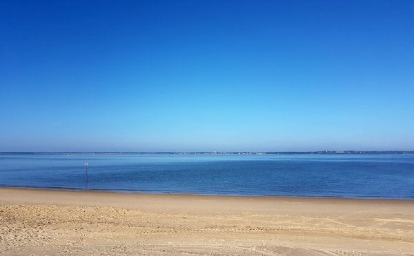 Vue depuis la plage d' Arcachon