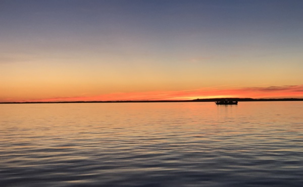 Soleil couché sur le bassin d' Arcachon