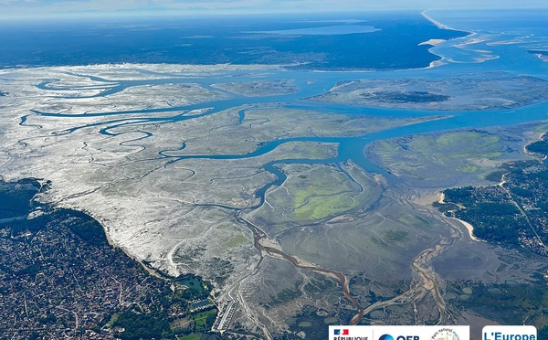 Bassin d’Arcachon à marée basse : la photo aérienne d’Octobre 2025