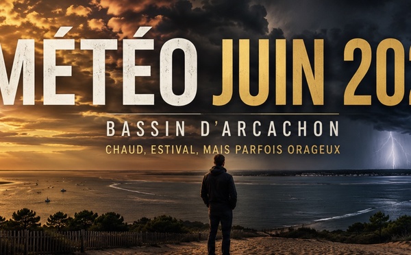 Météo juin 2026 sur le Bassin d’Arcachon : vers un mois chaud, estival, mais parfois orageux