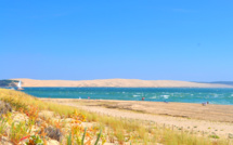 Vue sur la dune du Pilat depuis la pointe du Cap Ferret