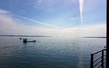 Voir le bassin depuis la jetée de grand Piquey