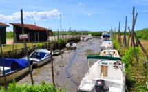 Port aux tuiles à Biganos - marée basse